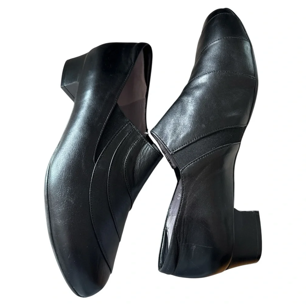 BeautiFeel Women’s‎ Leather Ashley Pumps Block Heels Curvy Seaming EU 41 US 10.5